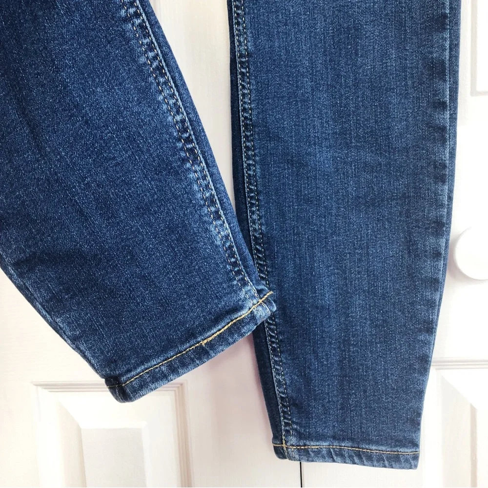 River Island Plus Dark Wash Denim High-Rise Skinny Ankle Jeans 14